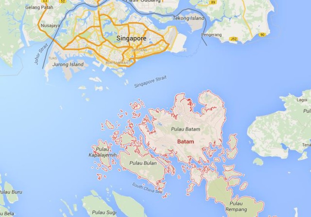 Map of Batam Indonesia