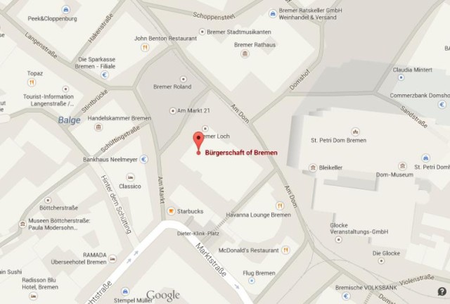 Map of Burgerschaft Bremen