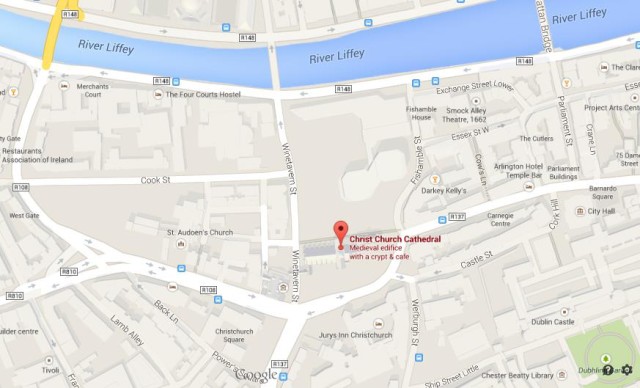Map of Christ Church Cathedral Dublin