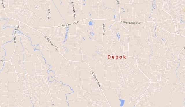Map of Depok Indonesia