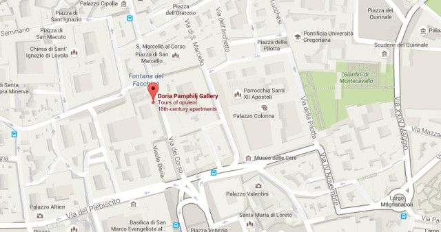 Map of Galleria Doria Pamphilj Rome