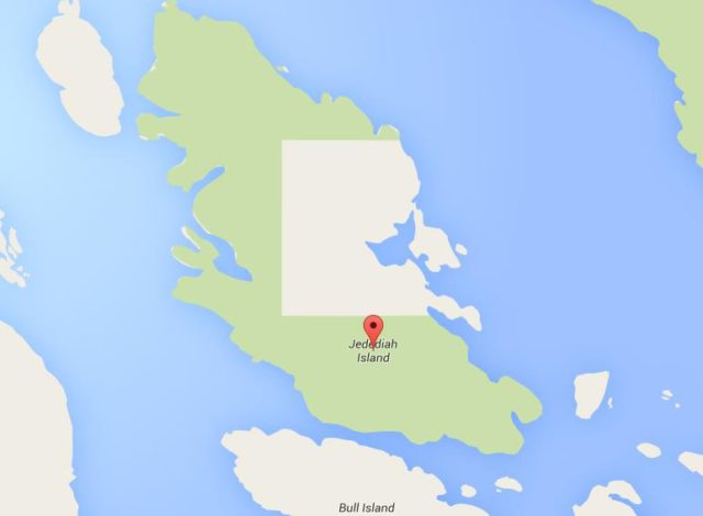 Map of Jedediah Island Canada