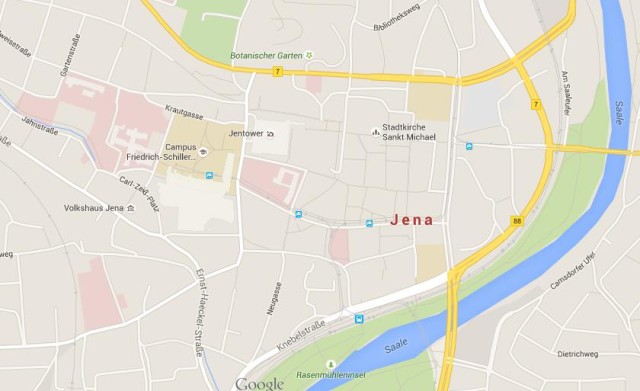 Map of Jena Germany