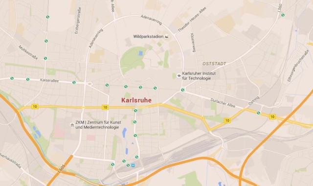 Map of Karlsruhe Germany