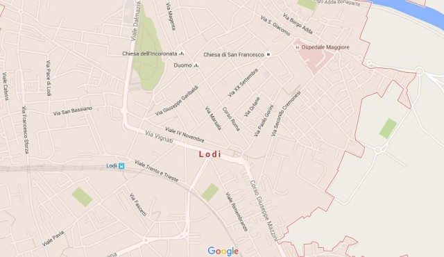 Map of Lodi Italy