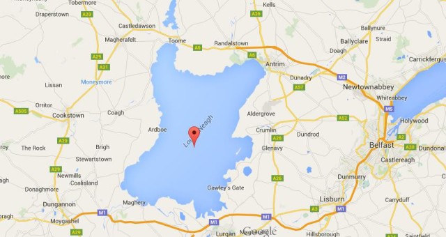 Map of Lough Neagh Northern Ireland