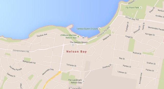 Map of Nelson Bay Australia