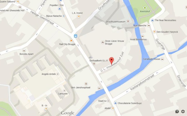 Map of Onze Lieve Vrouwekerk Bruges