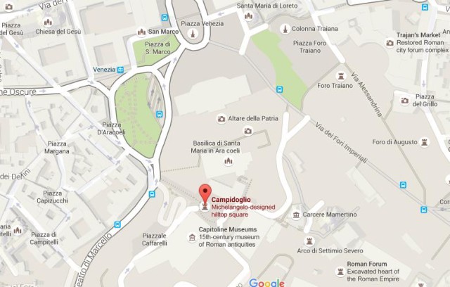 Map of Piazza del Campidoglio Rome