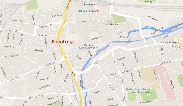 Map of Reading England