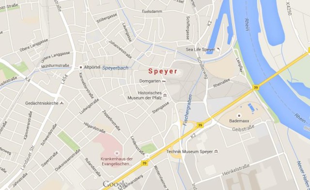 Map of Speyer Germany