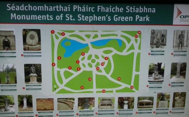 St Stephen's Green Dublin attractions map