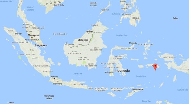 Location Banda Islands on map Indonesia