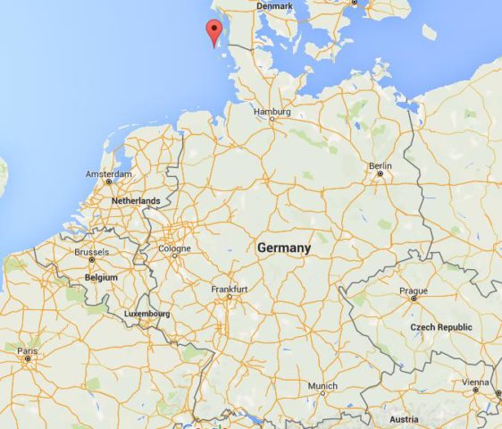 Location Frisian Islands on map Germany