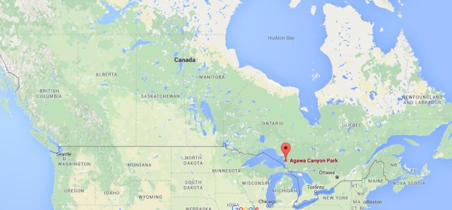 location Agawa Canyon on map Canada