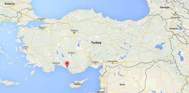 location Alanya on map Turkey
