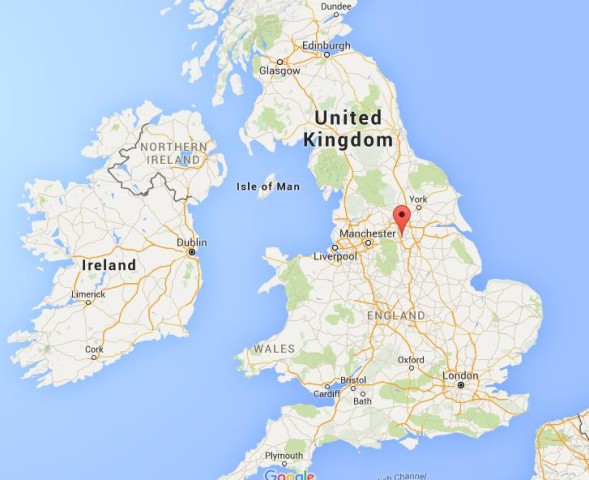 Location Barnsley on map England
