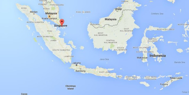 location Batam on map Indonesia