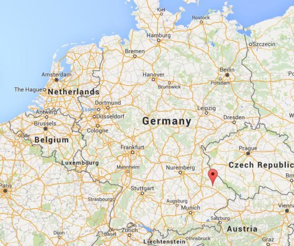 Location Bavarian Forest on map Germany