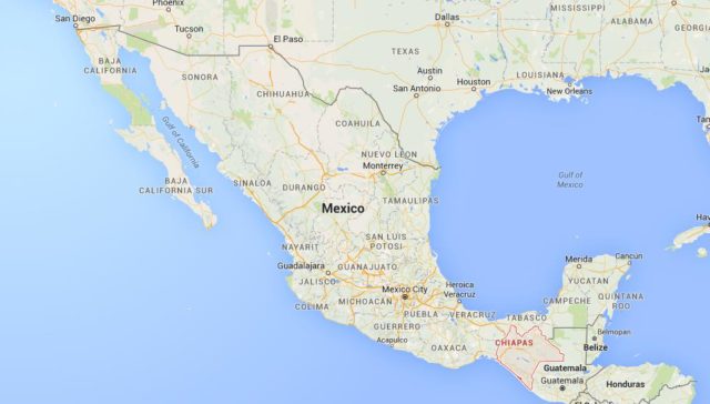 Location Chiapas on map Mexico