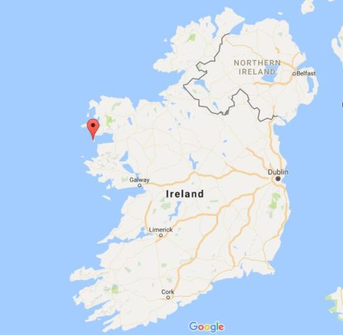 Location Clare Island on map Ireland