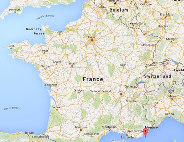 Location Cote d'Azur on map France