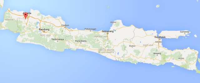 location Depok on map of Java