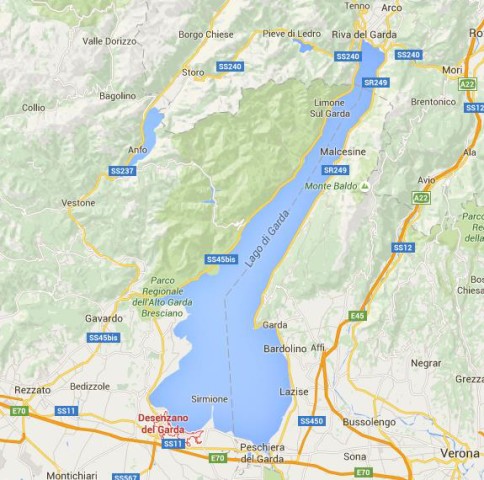 Location Desenzano del Garda on map Lake Garda