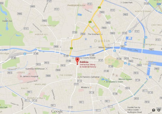 location Dublinia on map Dublin