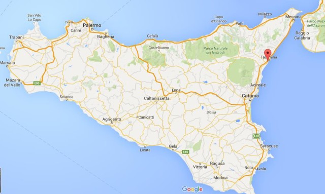 Location Giardini Naxos on map Sicily