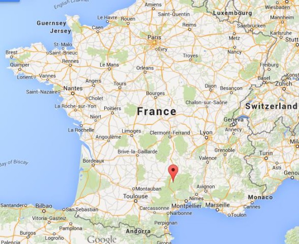 location Gorges du Tarn on map France