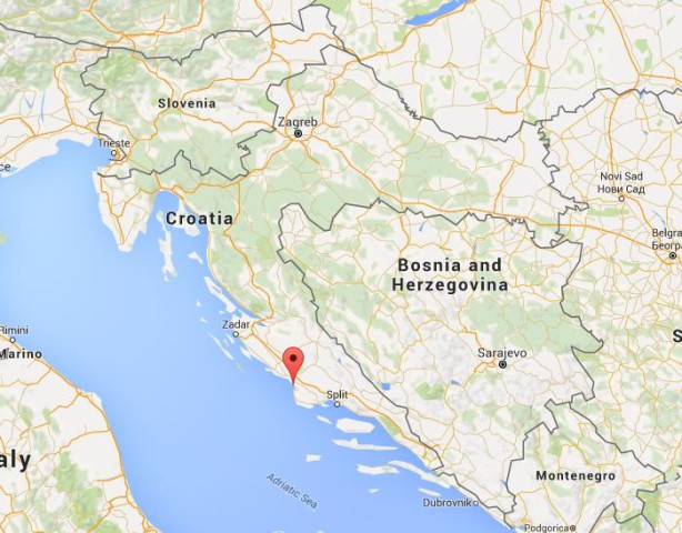 location Krapanj on map Croatia