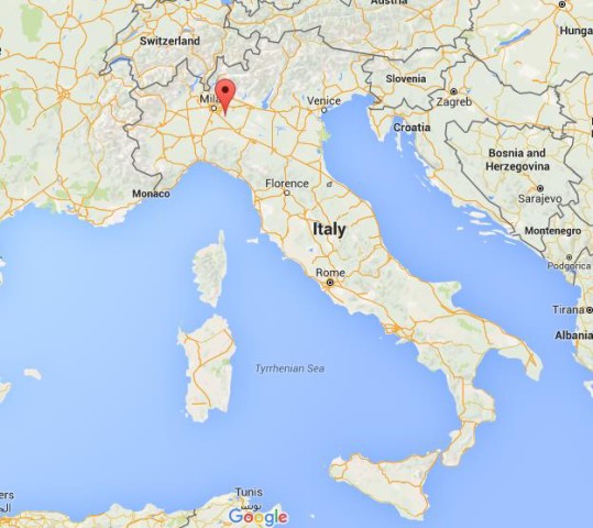 location Lodi on map Italy