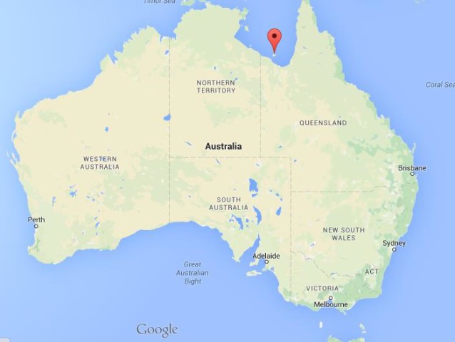 location Mornington Island on map Australia