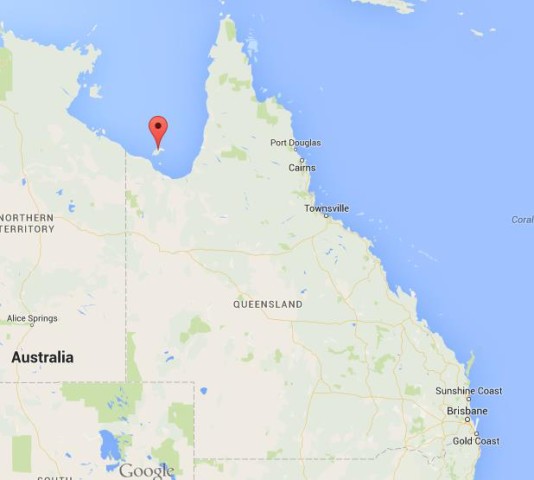 location Mornington Island on map Queensland