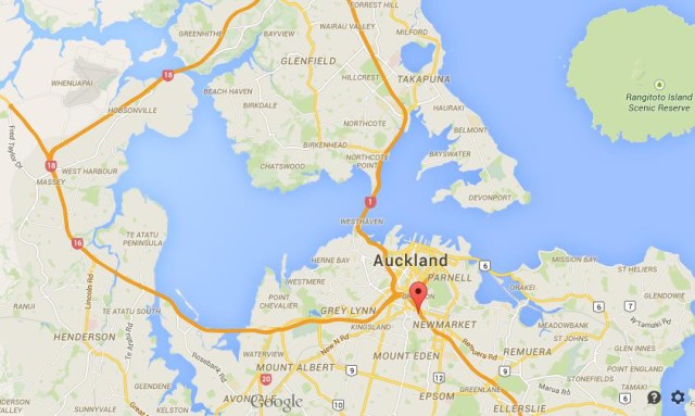 location Mount Eden on map of Auckland