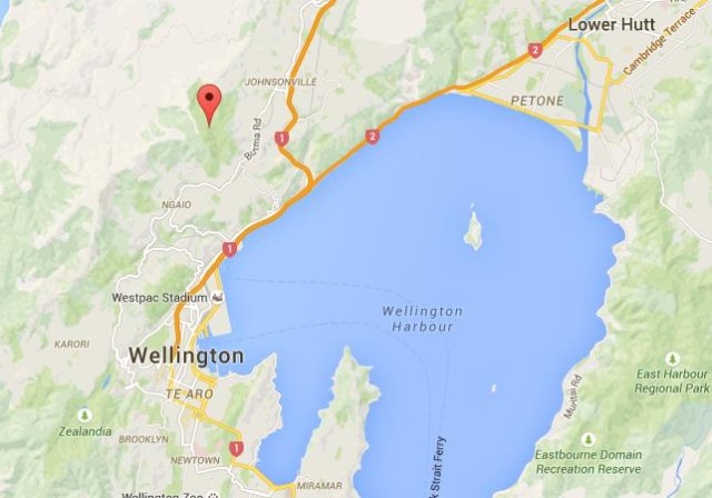 location Mount Kaukau on map Wellington