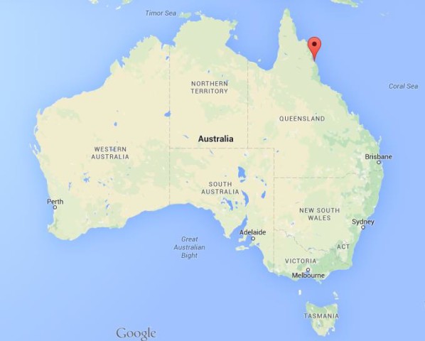 location Palm Cove on map Australia