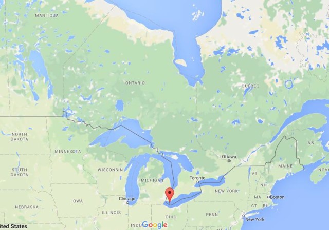 location Pelee Island on map Ontario
