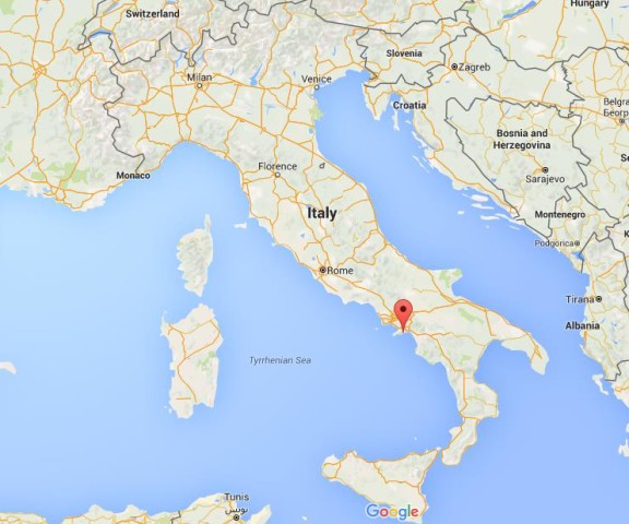Location Ravello on map Italy