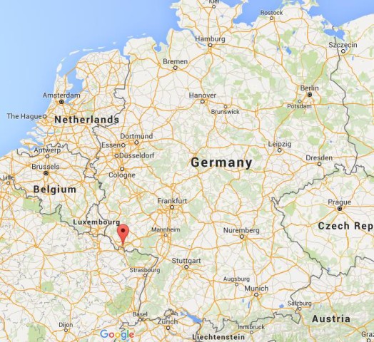 location Saarbrucken on map Germany