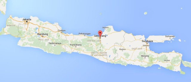 location Semarang on map Java