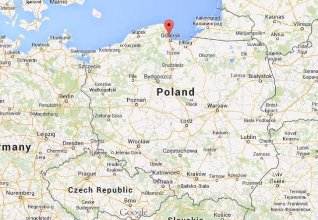 location Sopot on map Poland