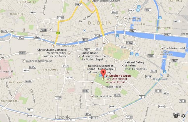 location St Stephen's Green map Dublin
