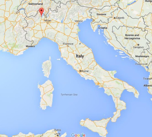 Location Stresa on map Italy