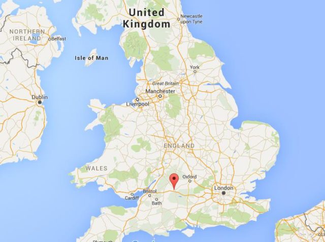 location Swindon on map England