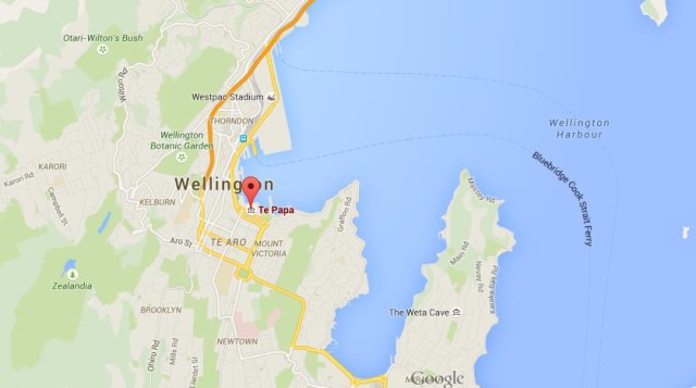 location Te Papa on map Wellington