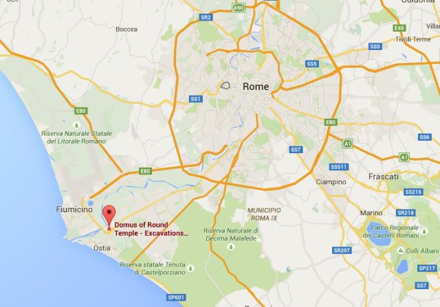 location Tempio Rotondo on map Rome
