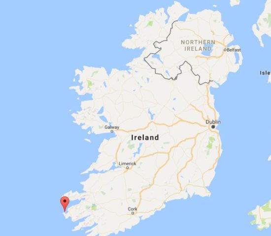 Location Valentia Island on map Ireland