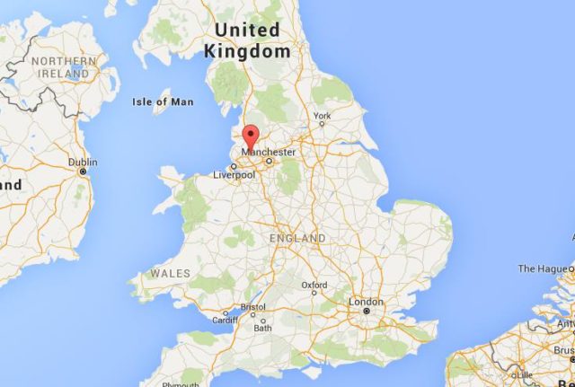 Location Wigan on map England
